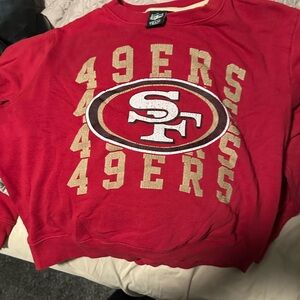 NFL Red and Gold 49ers Crewneck
